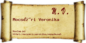 Mocsári Veronika névjegykártya