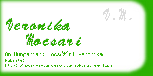 veronika mocsari business card